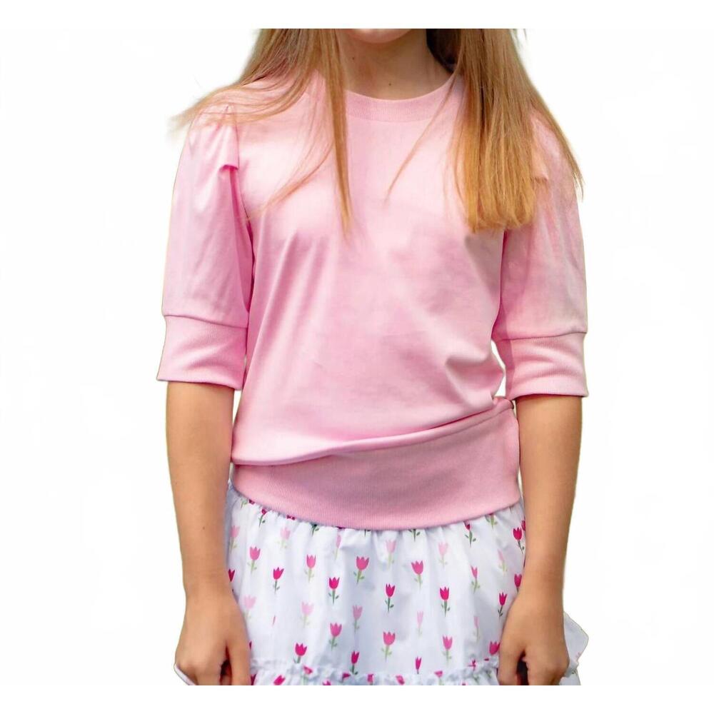 NEW THE YELLOW LAMB girl's madison top in light pink
